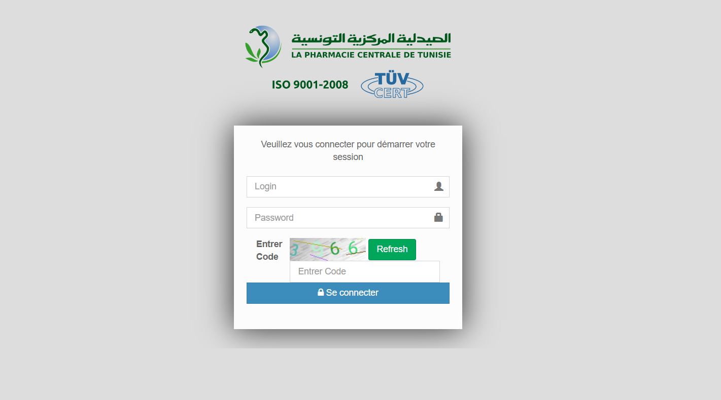 Projet gestion des commandes en ligne pour la PHARMACIE CENTRALE DE TUNISIE
